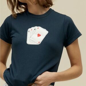 Daydreamer Playing Cards Baby Tee XS
